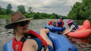 A calm day tubing the Upper James River