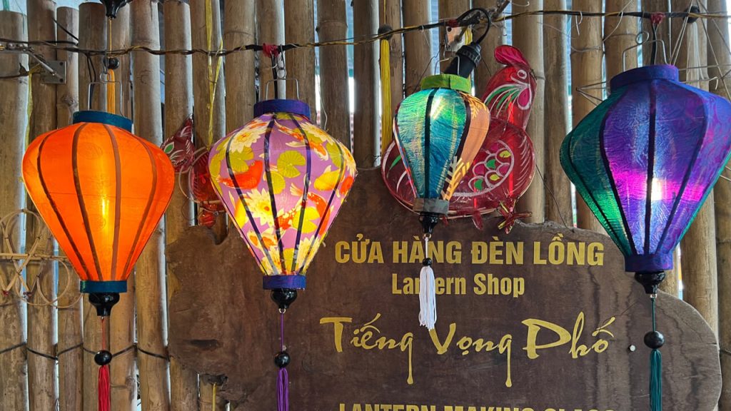 The Hoi An lanterns we made... and wished we could have brought home.