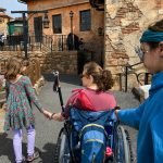 Instead of walking all day on her prosthetic leg, Jodie rented a wheelchair at Tokyo Disney.