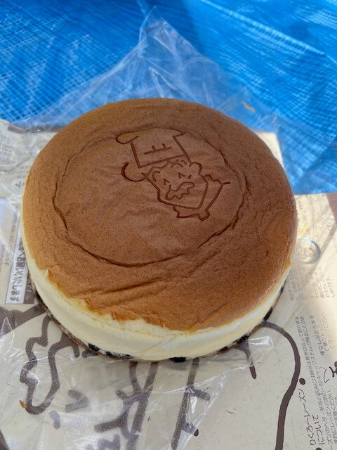 Special cheesecake during Jodie's birthday in Osaka, Japan