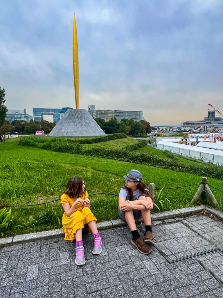 2 children new Divers City in Odaiba, Tokyo