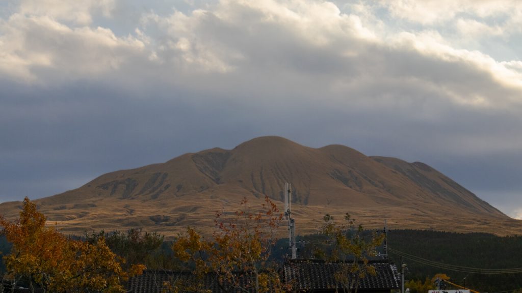 Mt. Aso volcano in Kumamoto, Japan