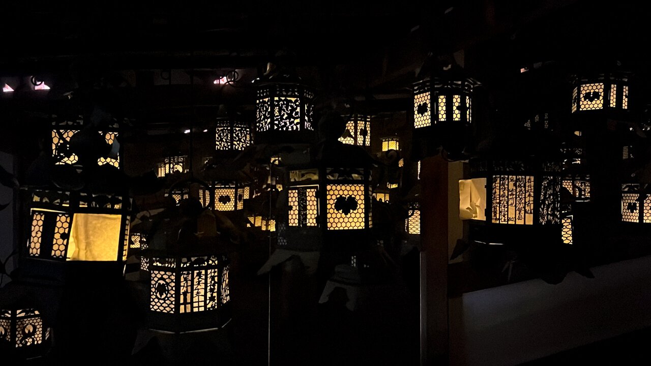 Lantern room at Kasuga Taisha Shrine Complex in Nara, Japan